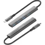 Aisens Hub USB 3.1 USB-C con 4 puertos USB 3.0, Gris